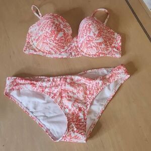 Old Navy coral two piece bikini women's Swimsuit size Large